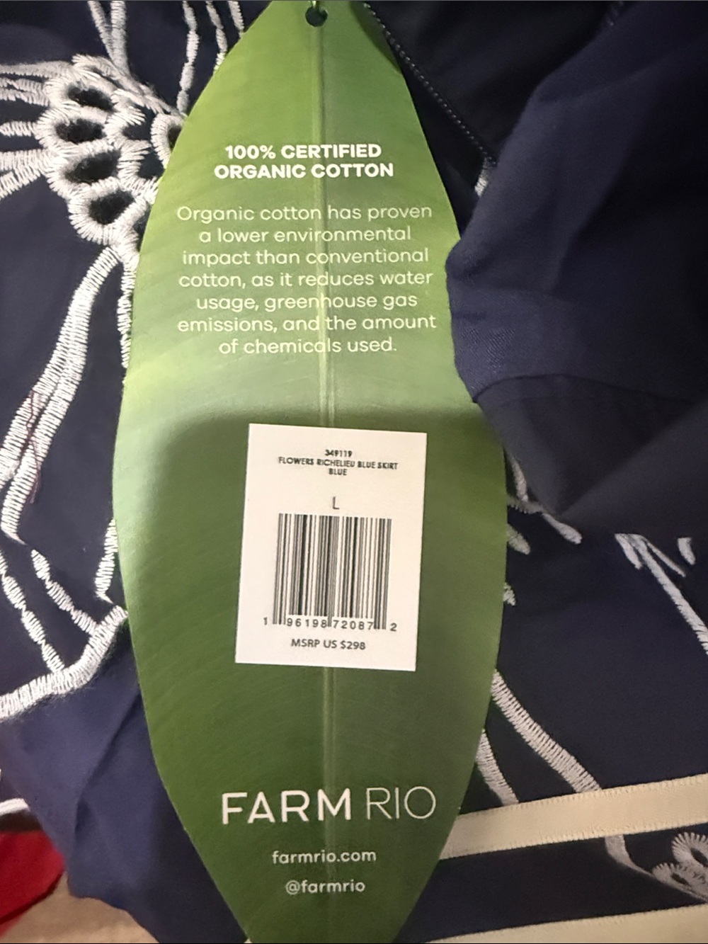 FARM Rio Navy and White Floral Maxi Skirt end top set 2 piece - Picture 5 of 5